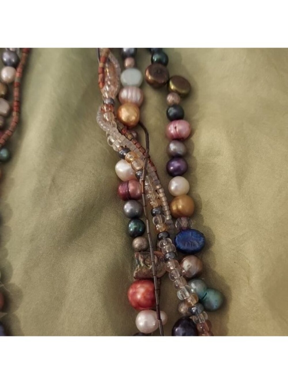 Cultured Pearl Beaded Vintage Necklace - Picture 9 of 9